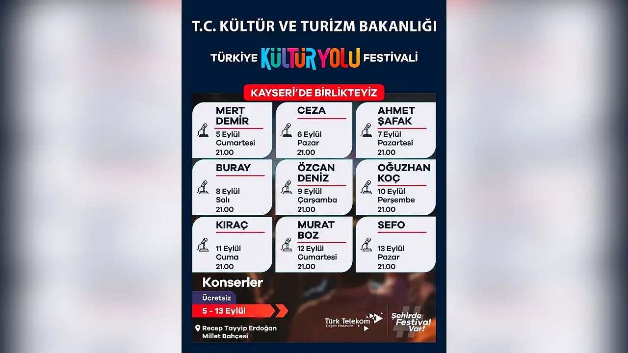Büyükkılıç'tan Kayserililere davet: 'Festival coşkusu şehre yayılacak'