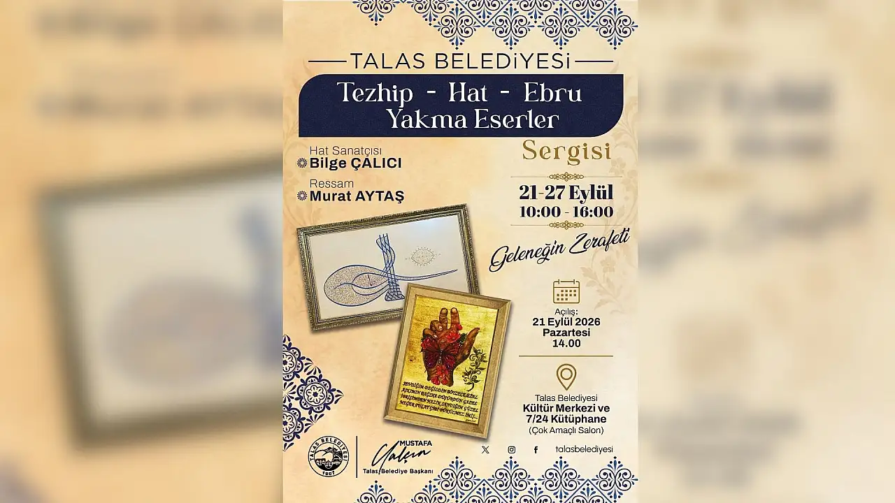 Talas'ta 4 sanat dalı aynı çatı altında buluşacak