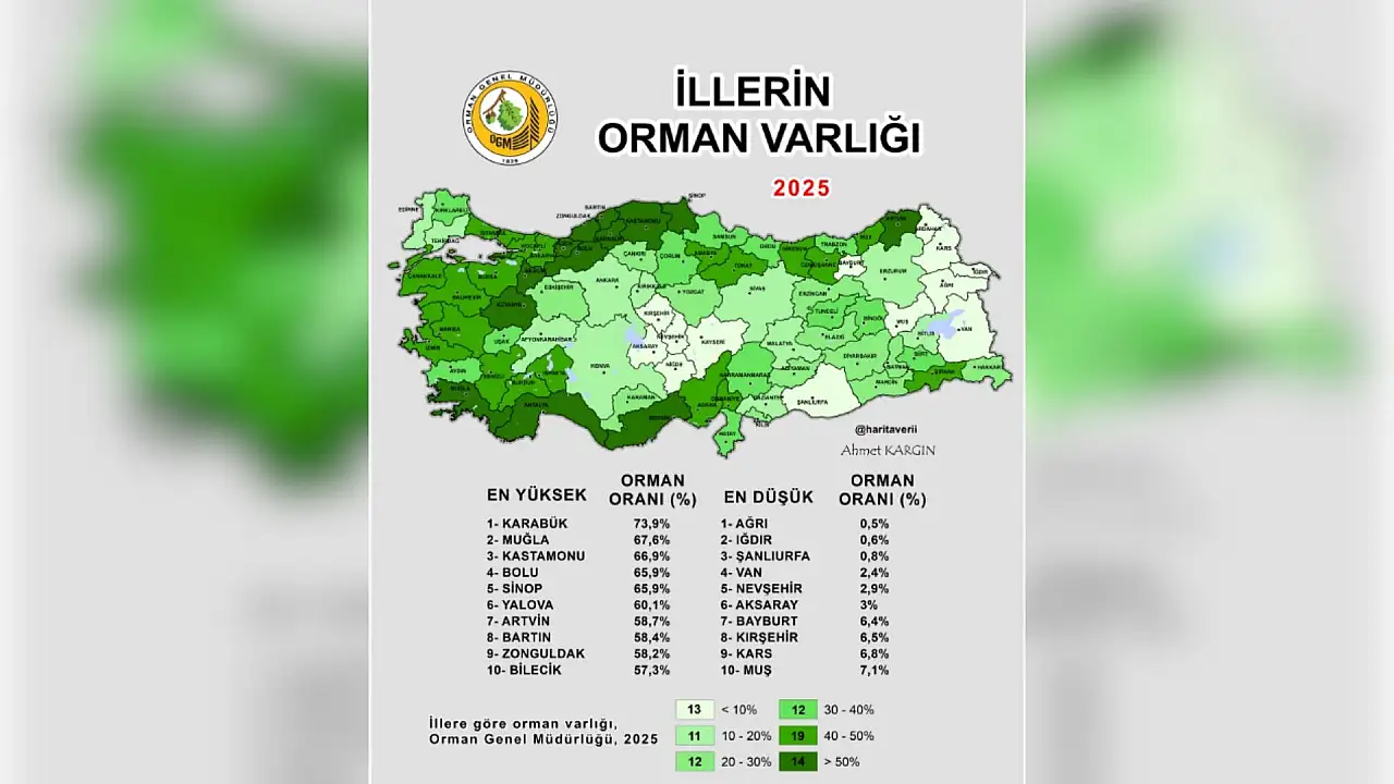 Kayseri'nin haritadaki rengi dikkat çekti: Aynı grupta yalnızca 13 il var!