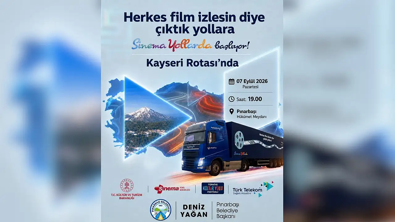 Sinema tırı Pınarbaşı yolunda: Gösterim için geri sayım başladı