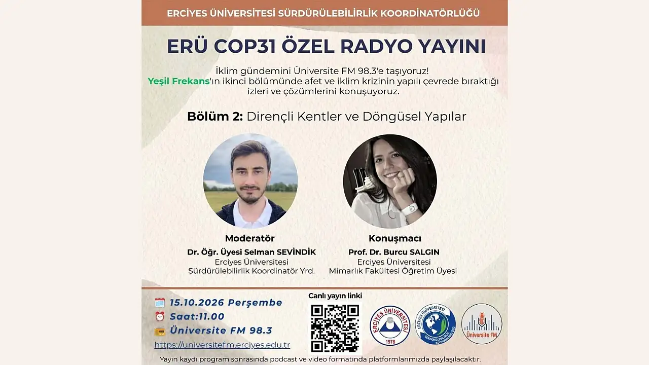Erciyes Üniversitesi'nden iklim krizi için dikkat çeken yayın!