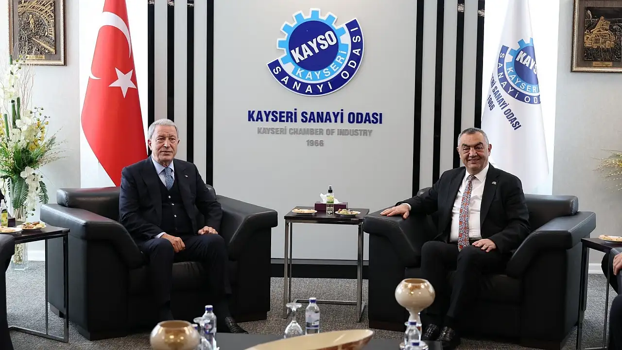 Hulusi Akar ve beraberindeki heyetten KAYSO'ya tebrik ziyareti!