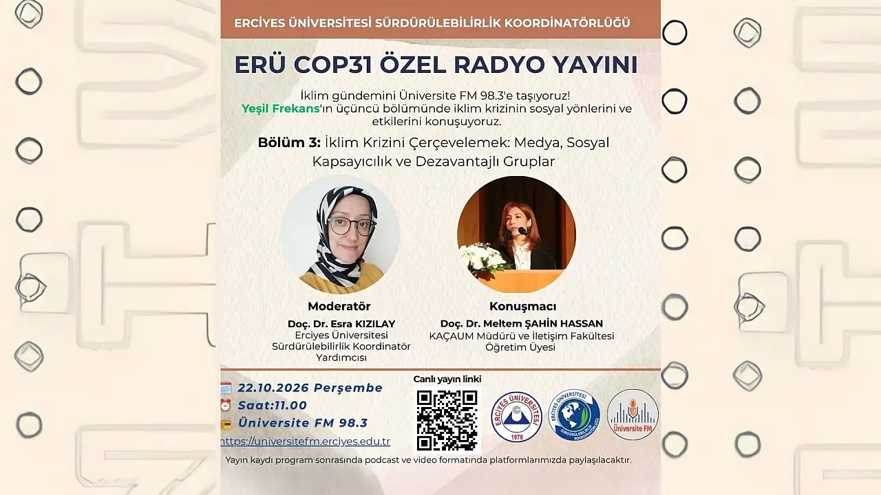 ERÜ'den iklim gündemine yeşil frekans hamlesi!
