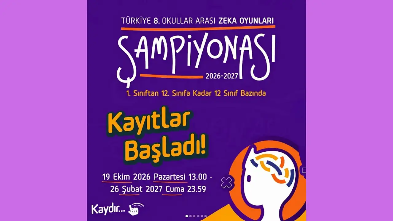 Okullar Arası Zekâ Oyunları Şampiyonası'nda 8'inci yıl heyecanı!