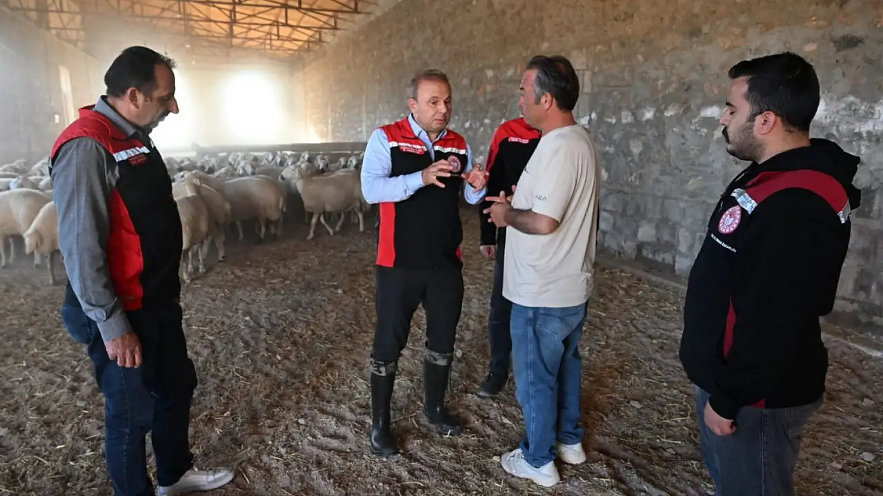 Kayseri'de küçükbaş hayvancılık işletmesinde dikkat çeken ziyaret!