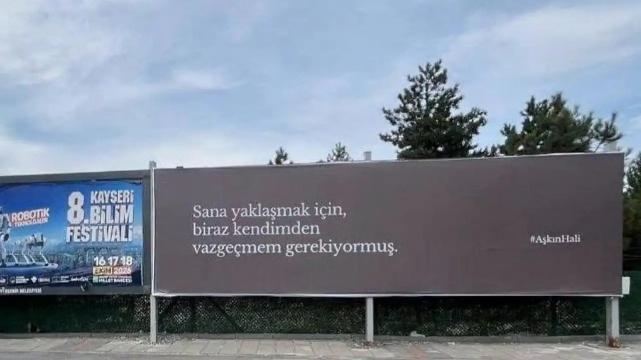 Kayseri'deki 'Gizemli aşık' merak uyandırdı!