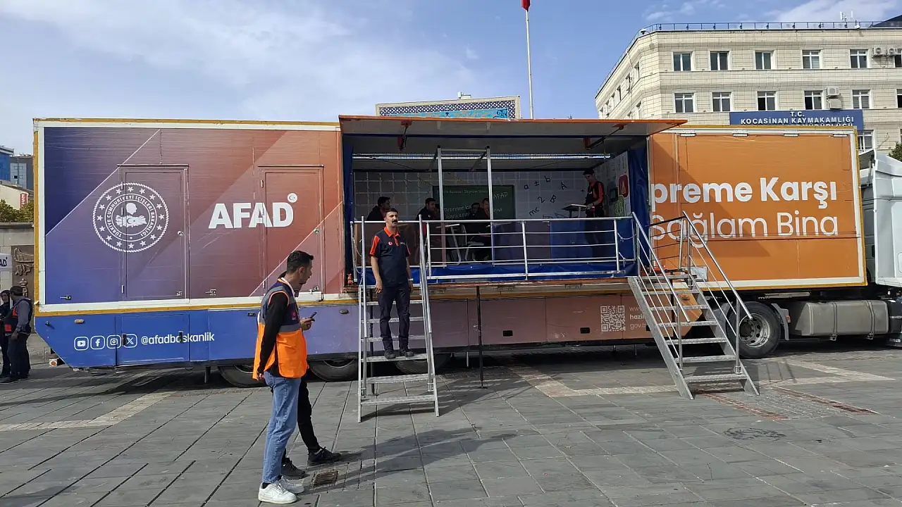 Kayseri Cumhuriyet Meydanı'nda deprem anını yaşadılar!