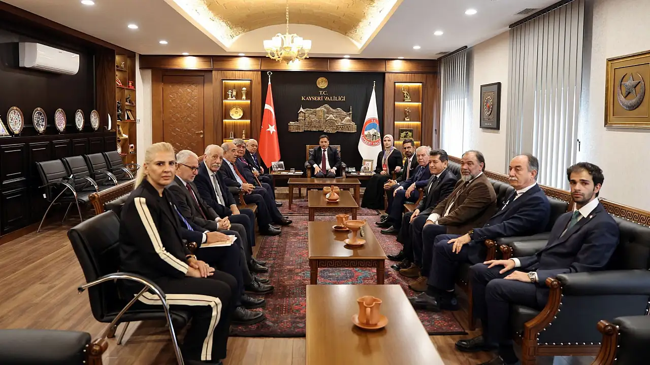 Kayseri'ye Türk dünyasından özel konuklar: Üç ayrı noktayı ziyaret ettiler!