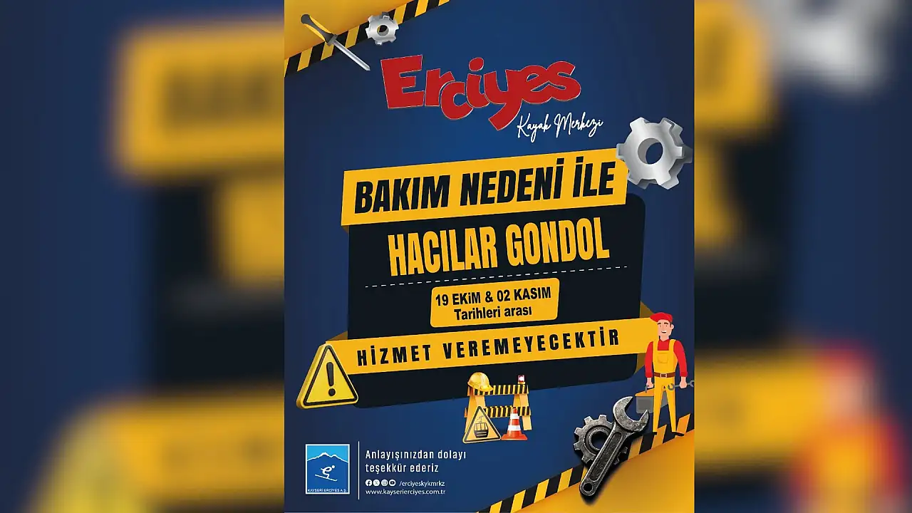 Erciyes'e gidecekler dikkat! O tesis hizmet vermeyecek