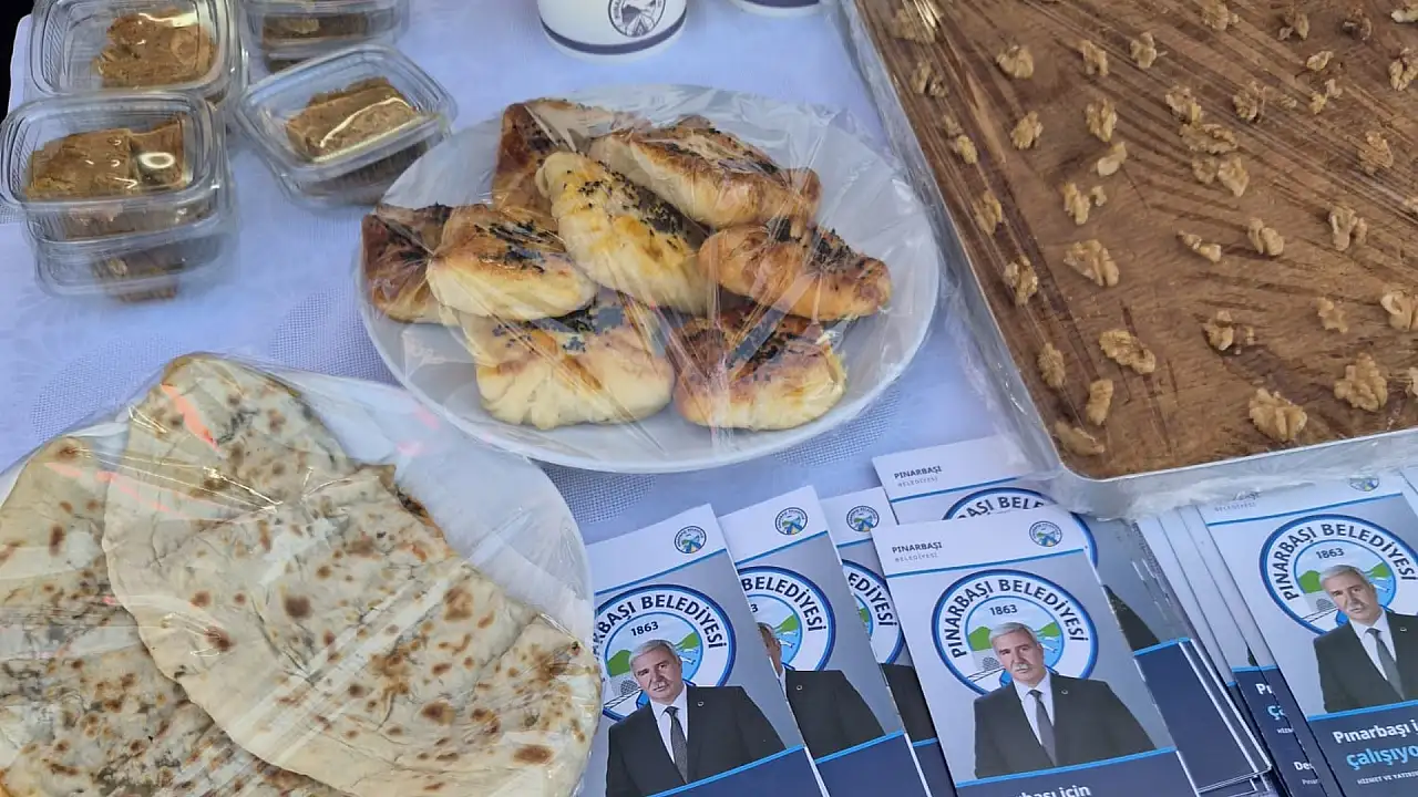 Kayseri'de herkes bu lezzetleri merak etti! Pınarbaşı standına yoğun ilgi