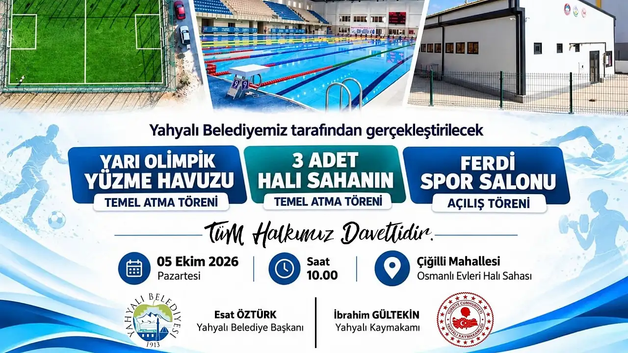 Yahyalı'da peş peşe temel atma ve açılış: Belediye tarih verdi!