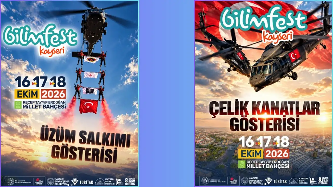 Kayseri'de gökyüzü şovuna hazır olun! Çelik Kanatlar ve Üzüm Salkımı nefes kesecek