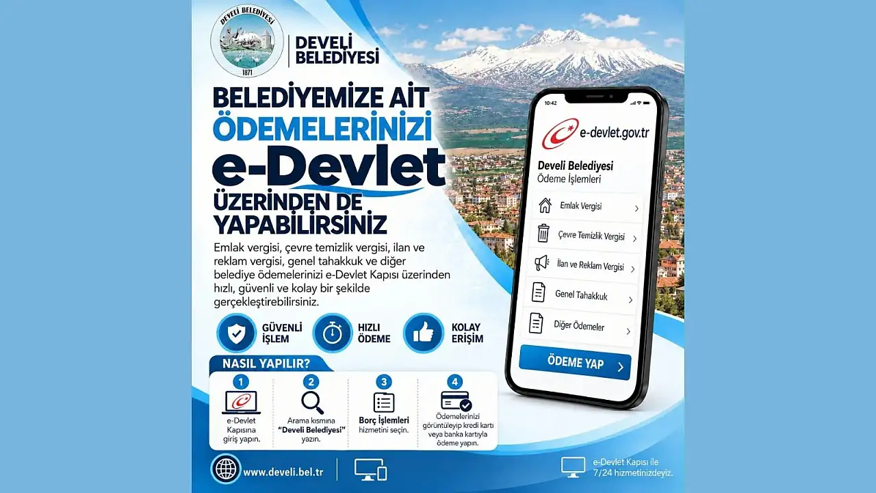 Kayseri'de borcu olanlar dikkat! Artık kapı kapı dolaşmaya gerek yok