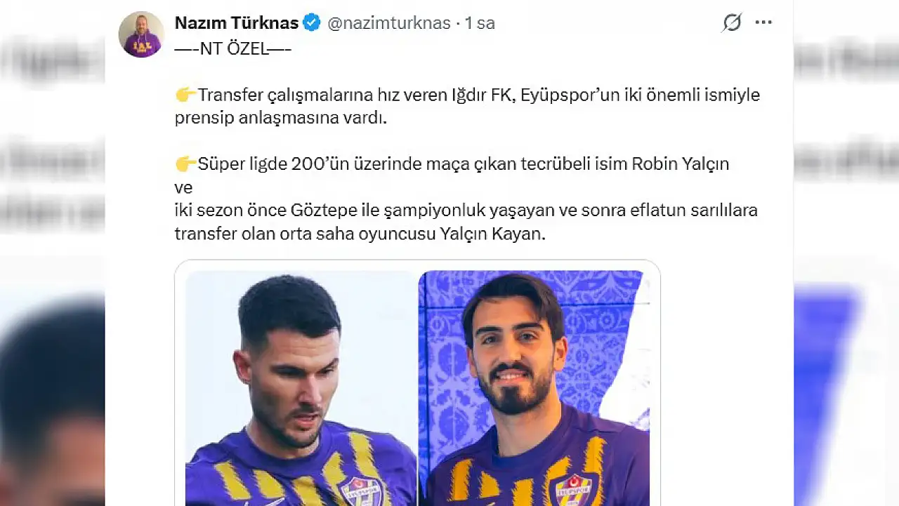 Kayserispor'un Robin Yalçın planı Bozuldu mu? Iğdırspor da devrede!