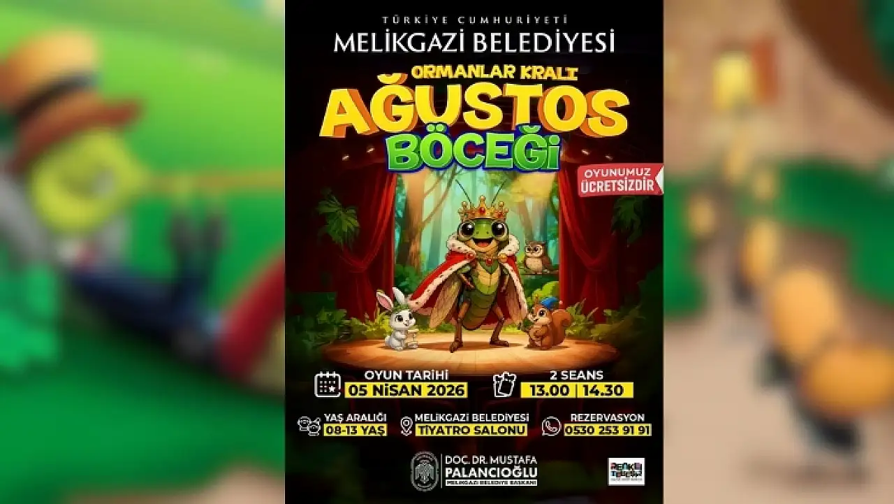 Melikgazi Belediyesi'nden çocuklara ücretsiz tiyatro etkinliği