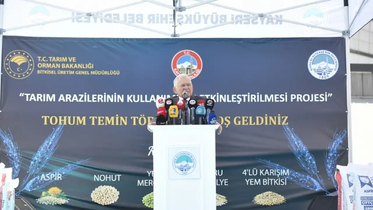 Kayseri'de çiftçiye 660 ton tohum desteği verildi
