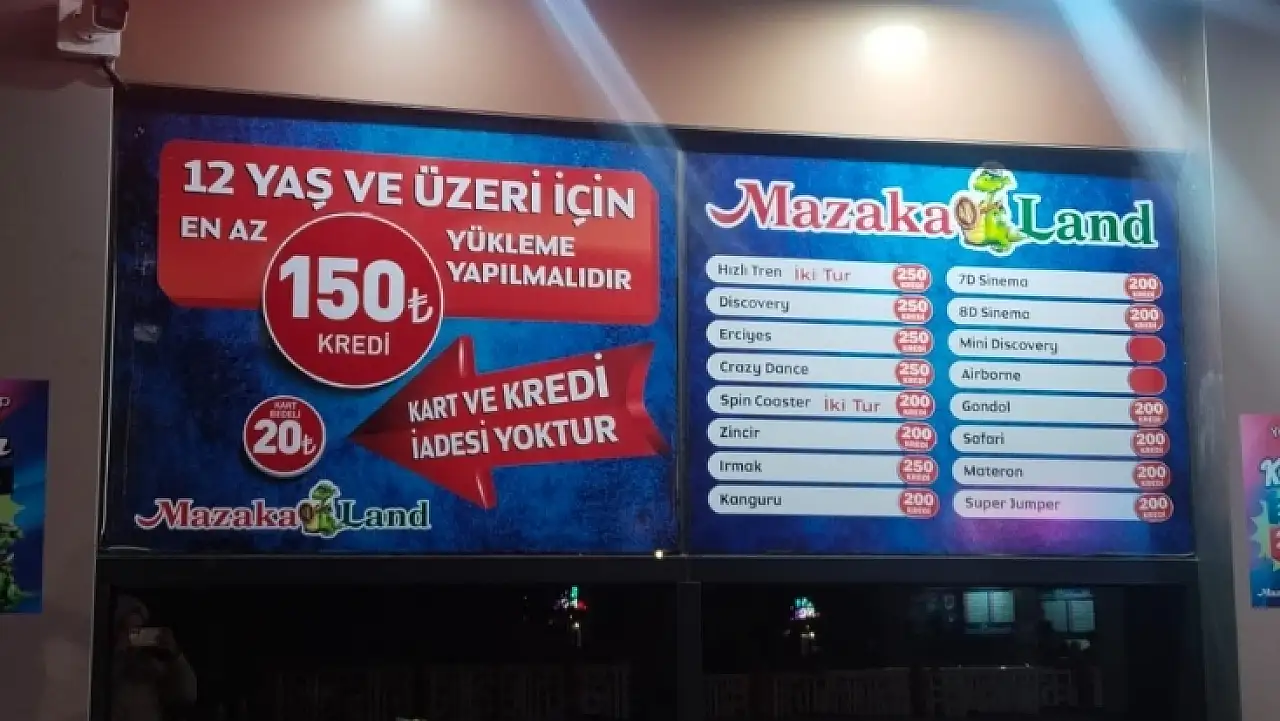 Kayseri Mazakaland ücretleri ne kadar? İşte 2026 güncel oyun fiyatları