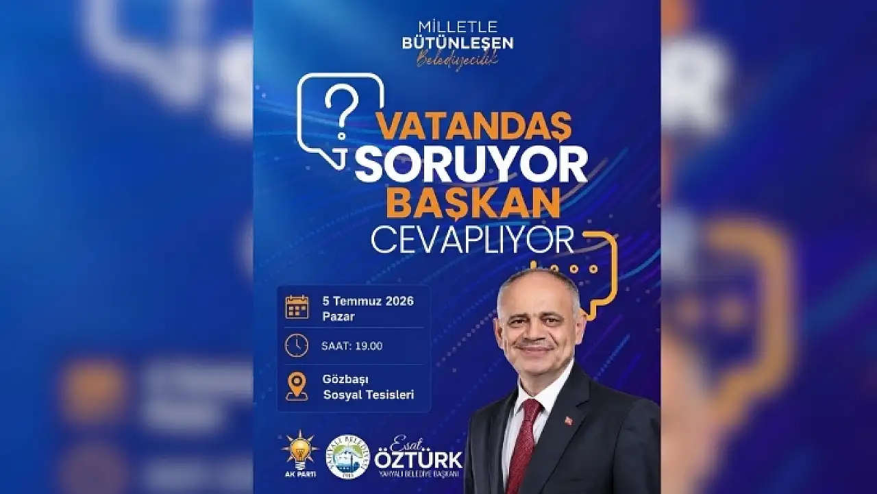 Yahyalı'da mikrofon vatandaşta! Başkan tüm soruları yanıtlayacak