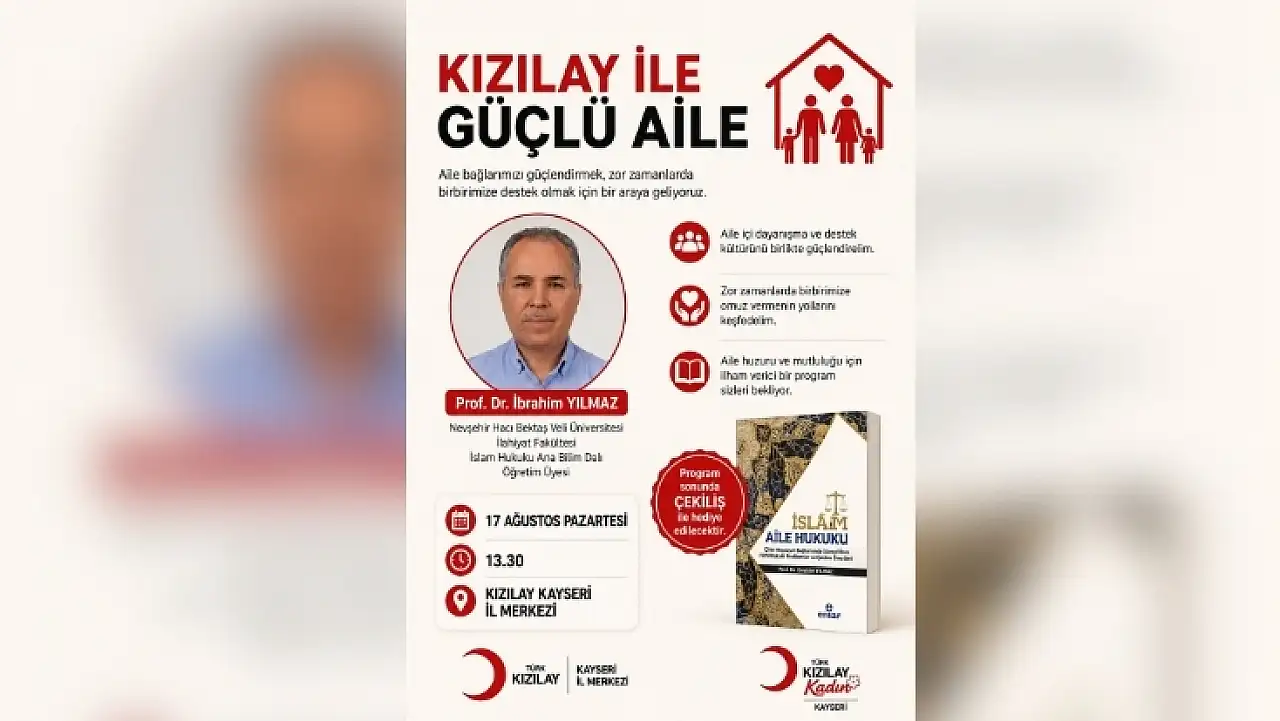 Kızılay Kayseri'den ailelere özel dikkat çeken buluşma! Tarih belli oldu