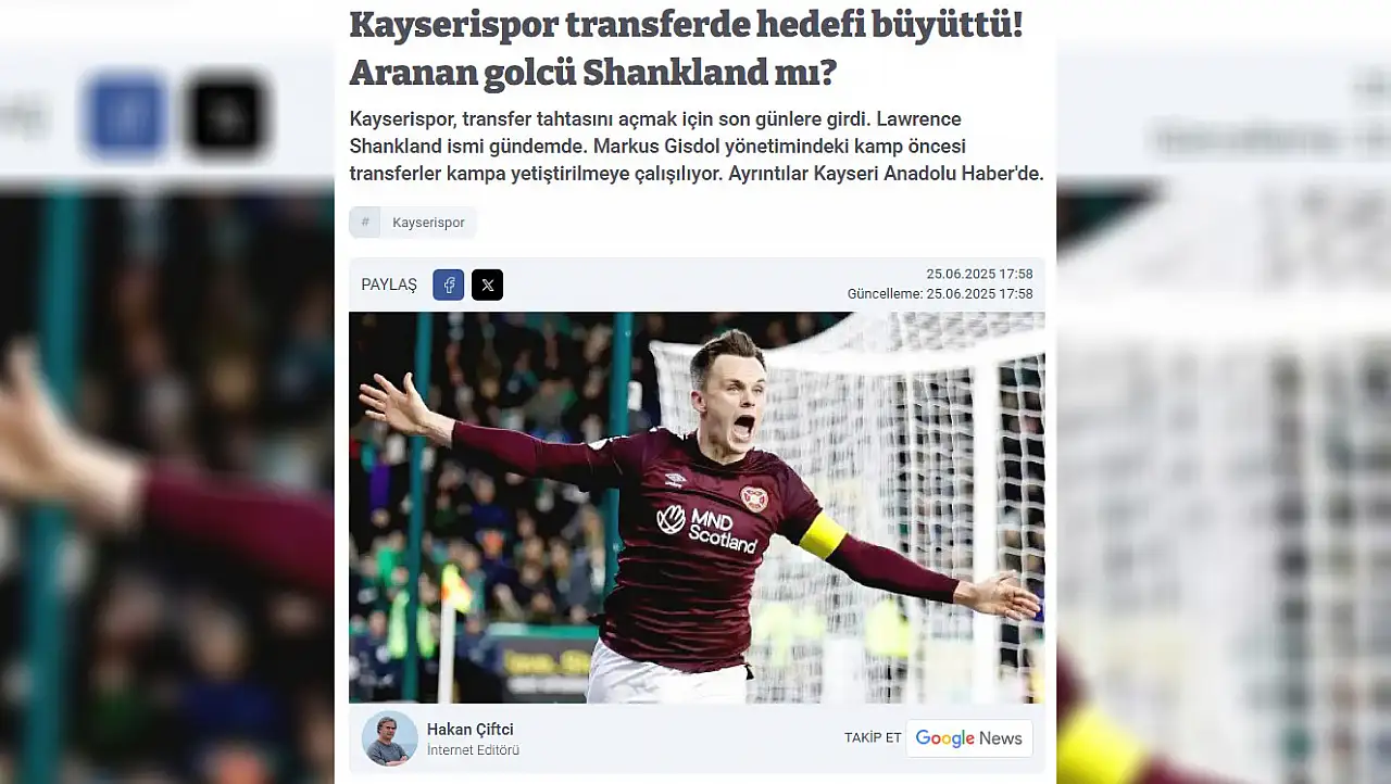 Kayserispor yeni golcüsünü buldu! İskoçya'dan uçak iniyor