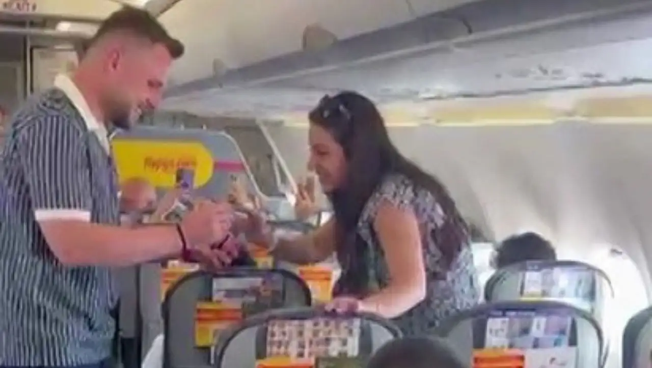 Kayserili çift gökyüzünde ilk adımı attı!