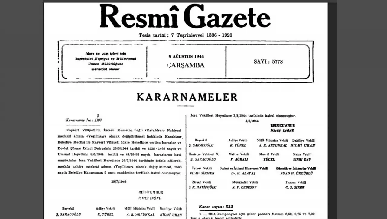 Kayseri'de İncesu ilçesine bağlı mahalle ilçe oldu
