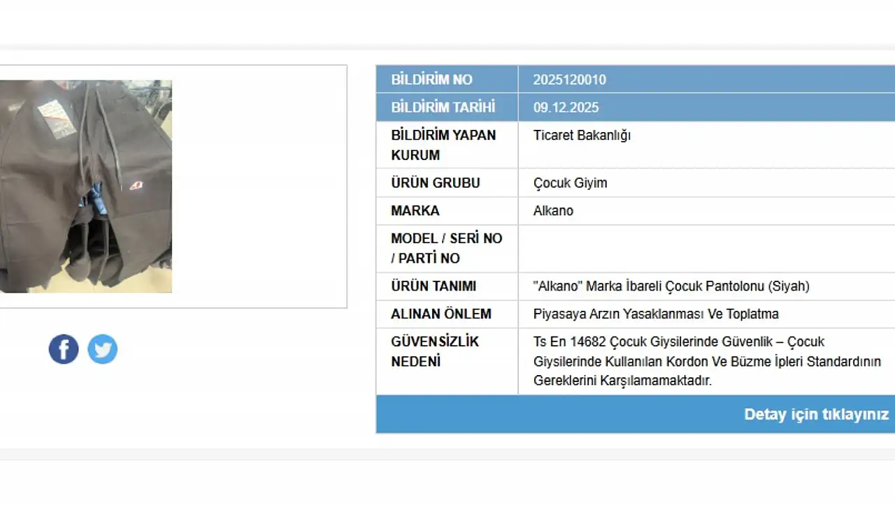 Ticaret Bakanlığı 28 Kasım'da satış yasağı getirilen ürünün nedenini açıkladı