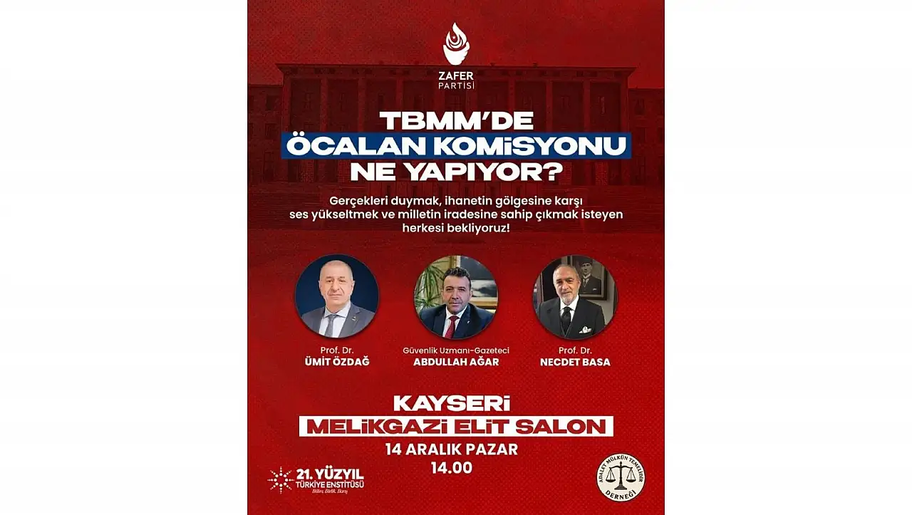 Ümit Özdağ Kayseri'de konuşacak: Programa dakikalar kaldı!