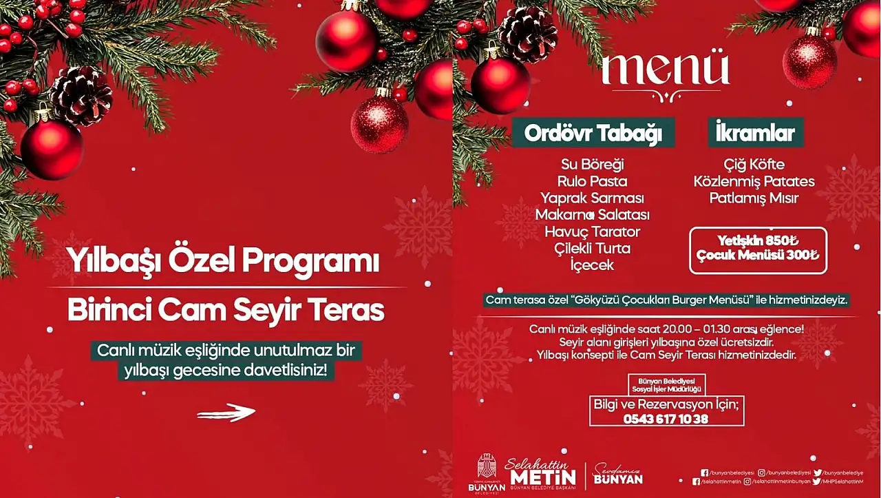 Kayserili belediyeden yılbaşı sürprizi: Uygun fiyatlarla Cam Teras kapış kapış!