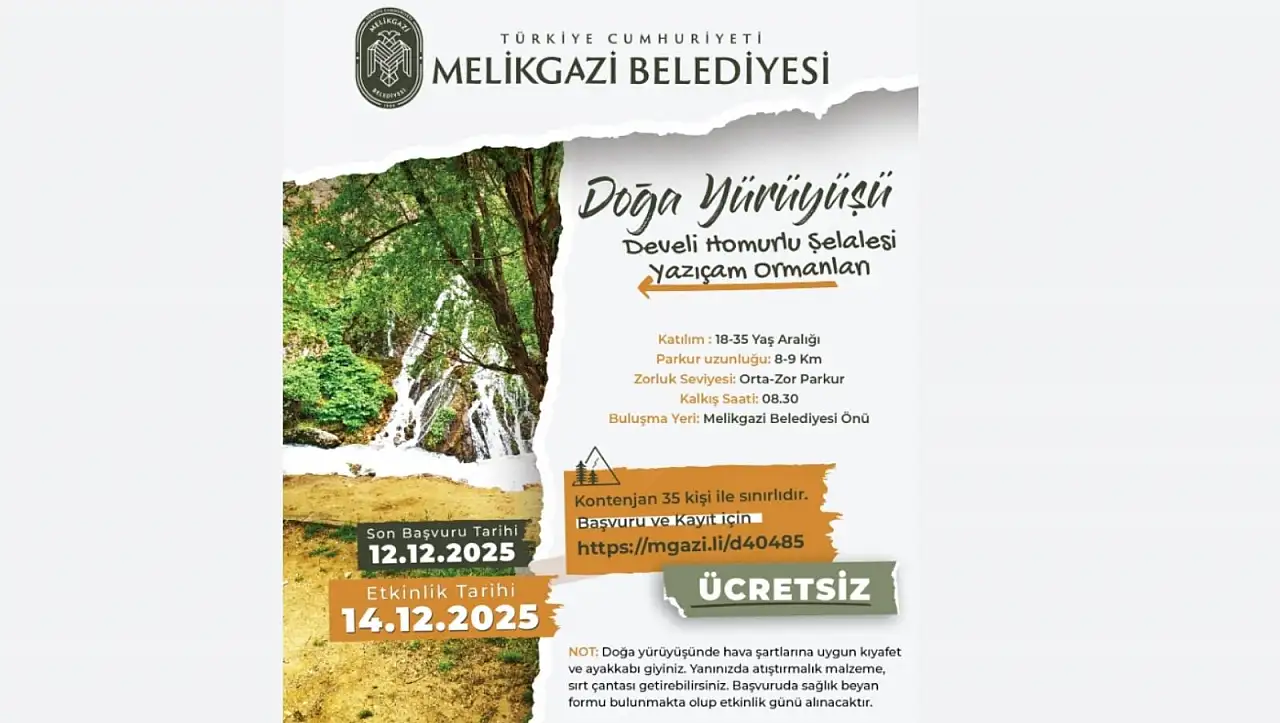 Kayserililer dikkat: Sınırlı kontenjan, ücretsiz etkinlik için başvuruda son günler!