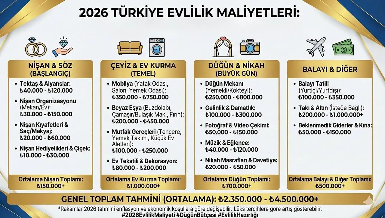 Kayseri'de evlenmenin maliyeti ne kadar oldu? – İşte güncel fiyatlar…