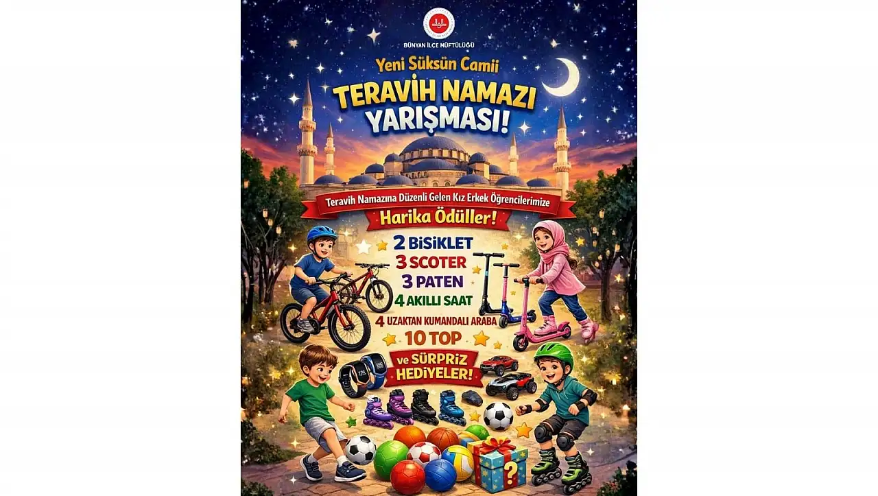 Kayseri'de teravih yarışı başlıyor!