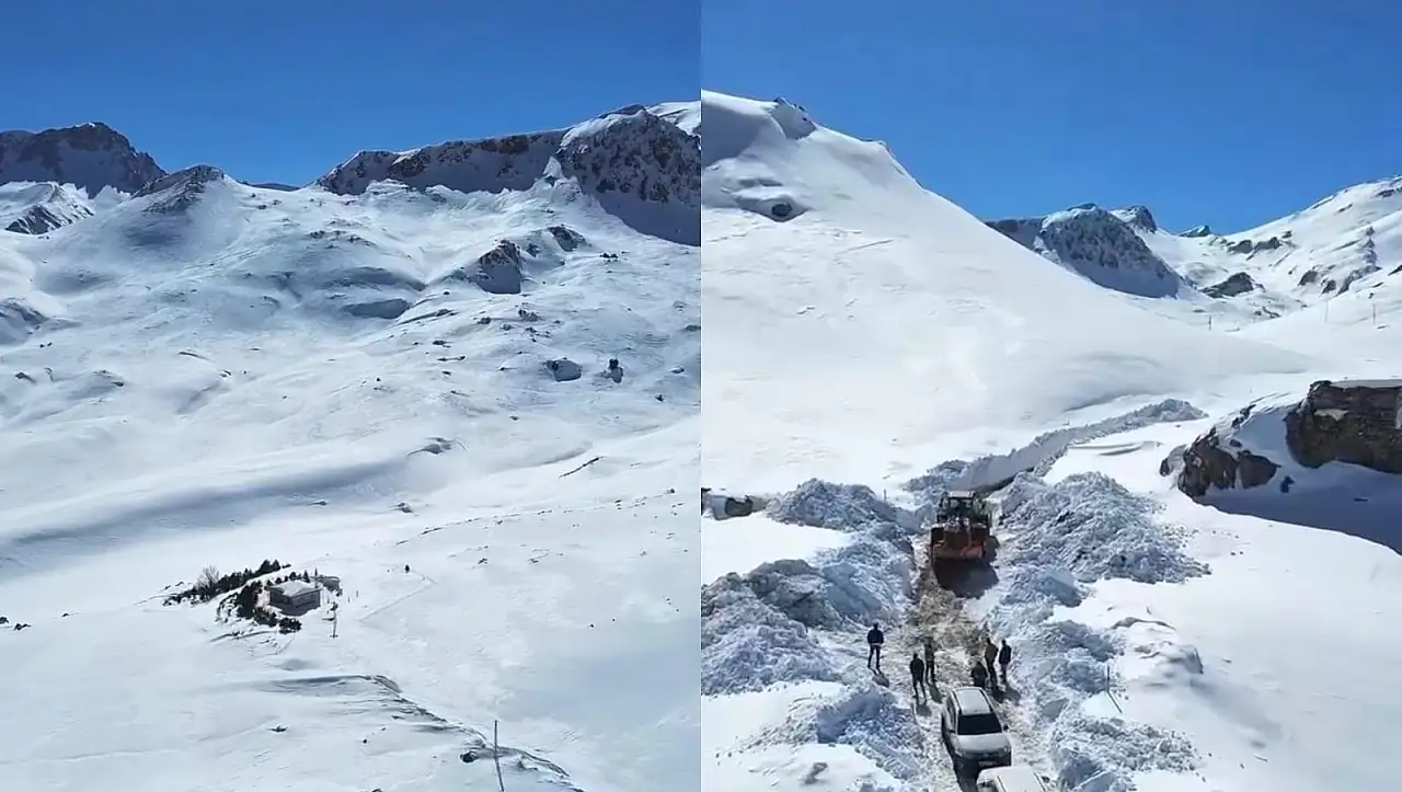 Yahyalı'da maden yolları karla kapandı - Çalışmalar sürüyor!