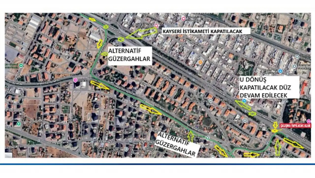 Kayseri Büyükşehir Belediyesi duyurdu: O yol trafiğe kapanacak!