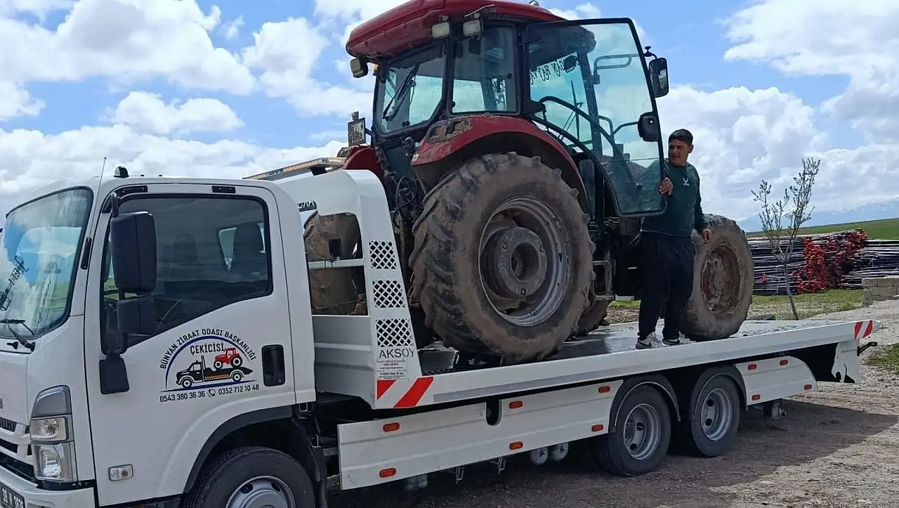 Kayseri kırsalında üreticilere duyuru: Çekici hizmeti başladı!