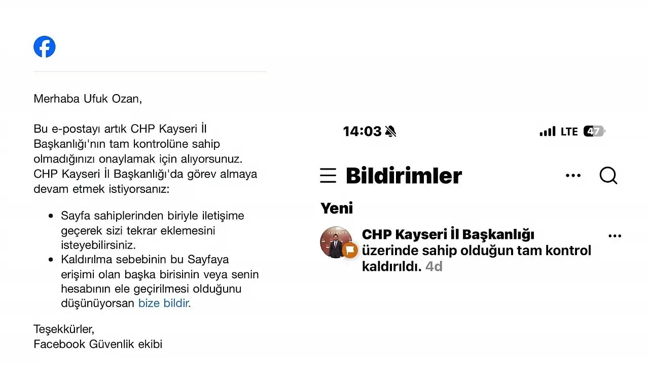 CHP Kayseri İl Başkanı Gözbaşı'nın sosyal medya sayfası ele geçirildi - İşte dikkat çeken açıklama!