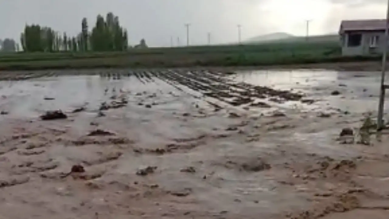 Kayseri'de o ilçeyi sel vurdu: 200 dönümlük arazi zarar gördü - Üreticilerde büyük endişe!