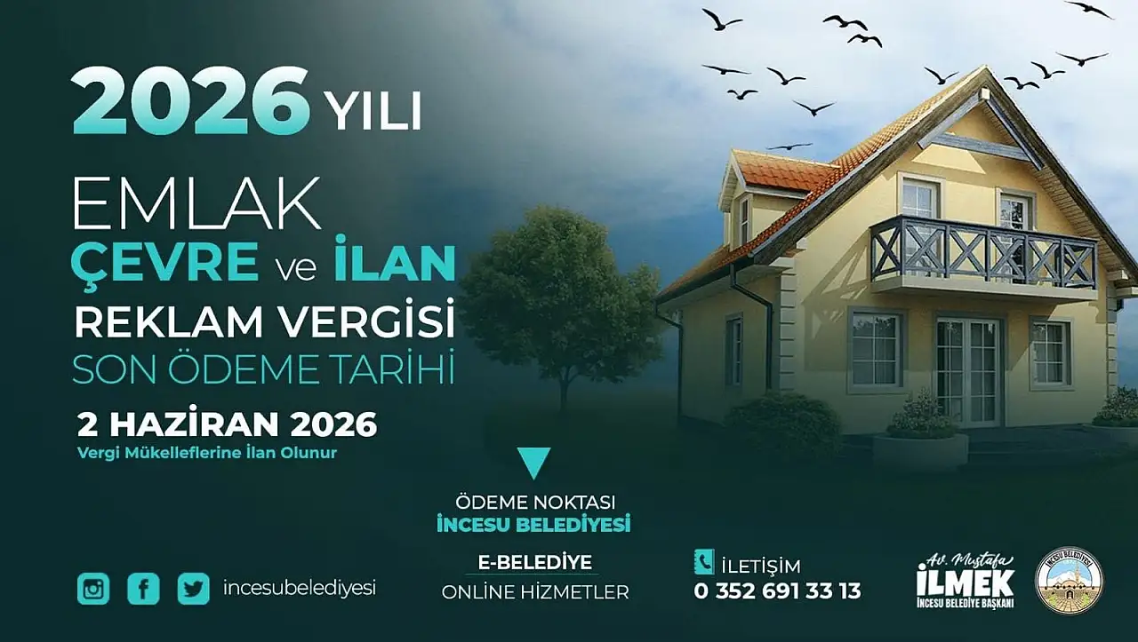 İncesu Belediyesi'nden vergi ödemeleri için ilk taksit uyarısı!