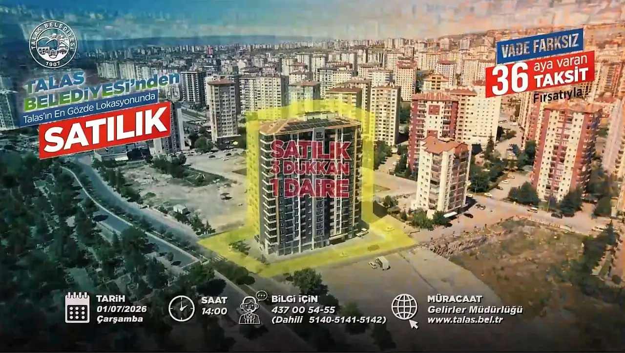 Talas Belediyesi'nden ev ve arsa sahibi olmak isteyenlere büyük fırsat