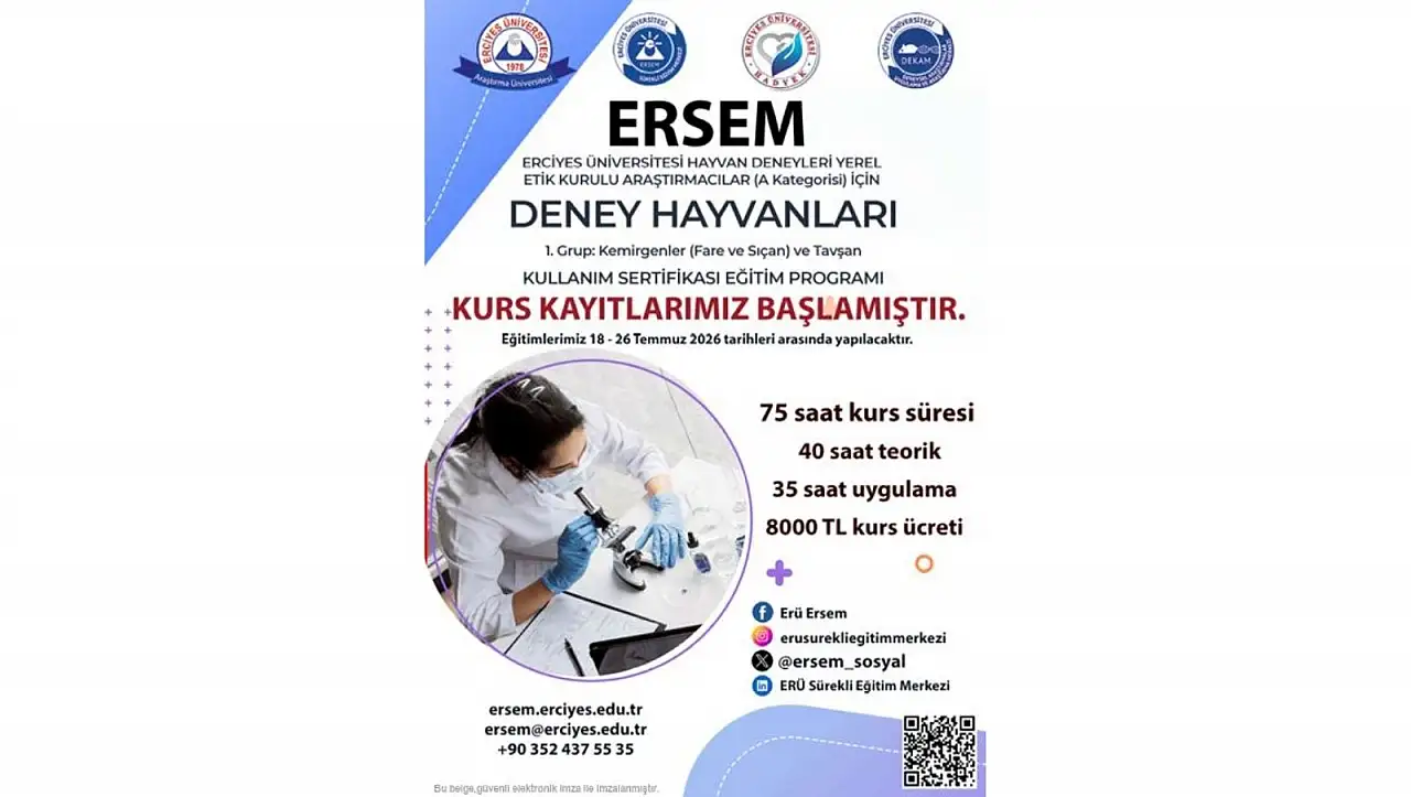 ERÜ'de gözler bu eğitimde: Denet hayvanları kullanımında yeni dönem başlıyor!