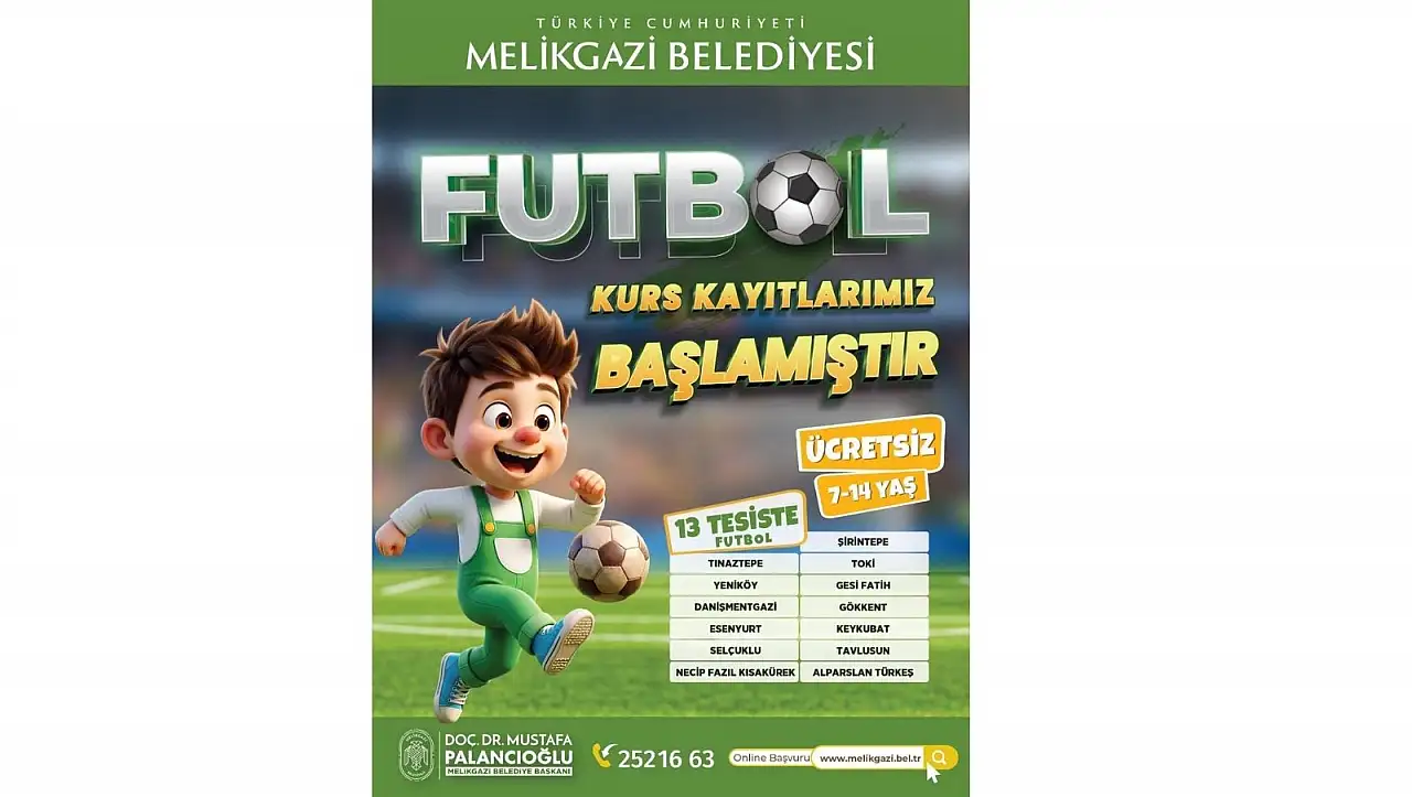 Kayserili belediyeden ücretsiz futbol kursu fırsatı!