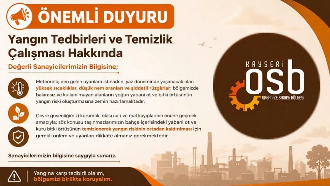 Kayseri OSB'de alarm verildi! Yükselen dumanların sebebi belli oldu