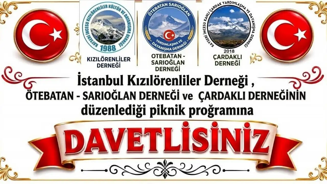 Kayserili hemşeriler İstanbul'da piknik şöleninde bir araya gelecek!