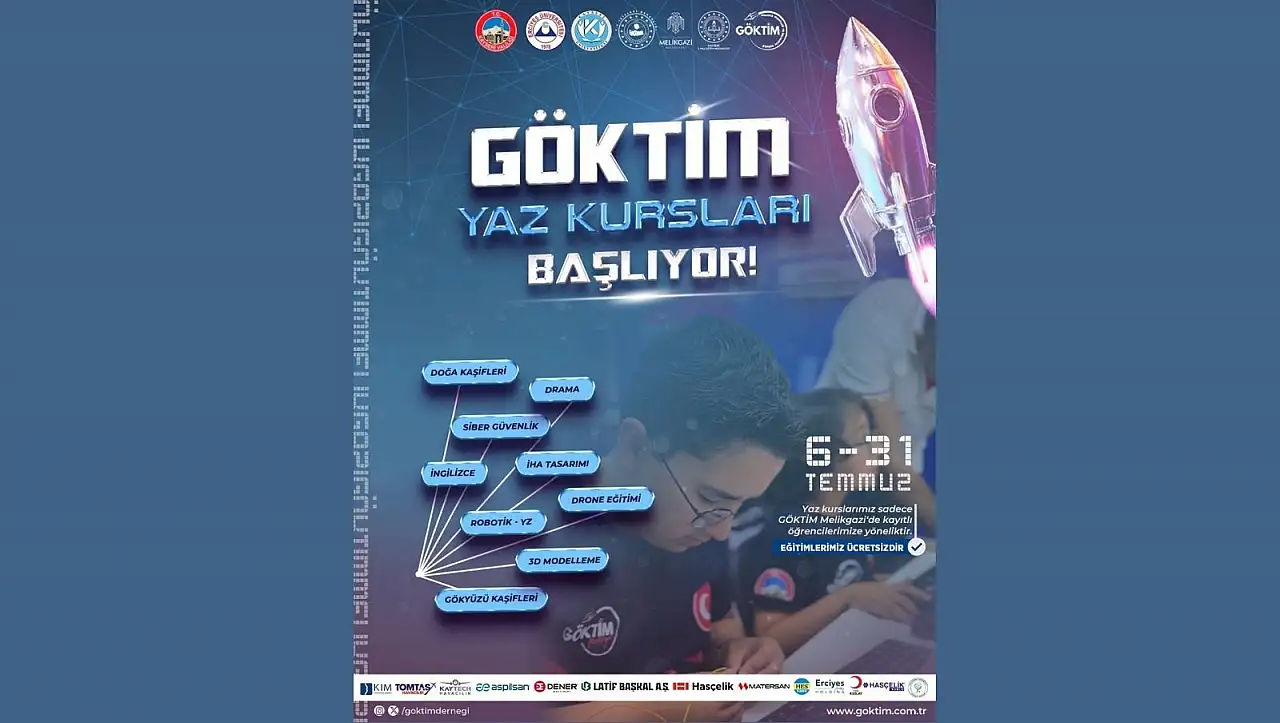 Kayseri'de yaz tatiline teknoloji desteği – GÖKTİM'de yaz kursları başlıyor!