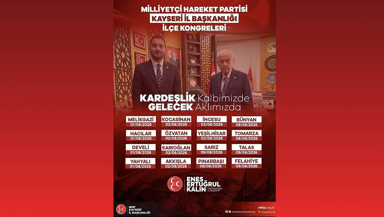 MHP Kayseri'de yeni dönem başlıyor! Gözler o tarihlere çevrildi