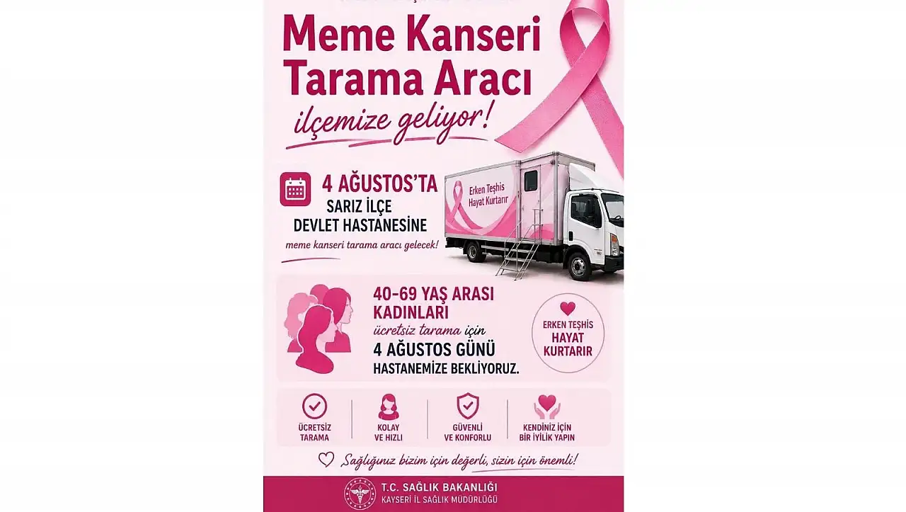 Sarız'da ücretsiz kanser taraması başlıyor