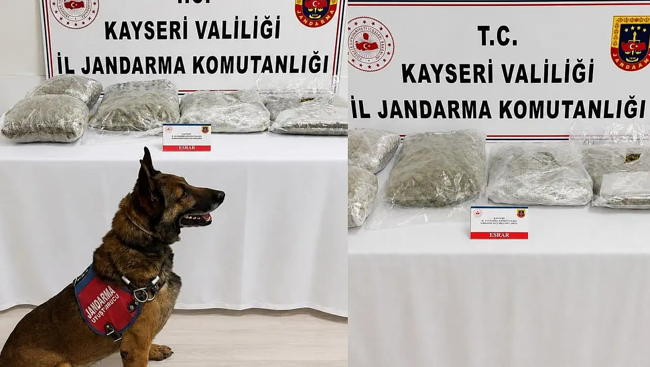 Kayseri'de gece denetiminde 5 kilo kubar esrar ele geçirildi