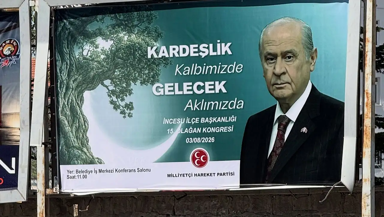 İncesu'da billboardlar değişti: Kongre maratonu başlıyor!
