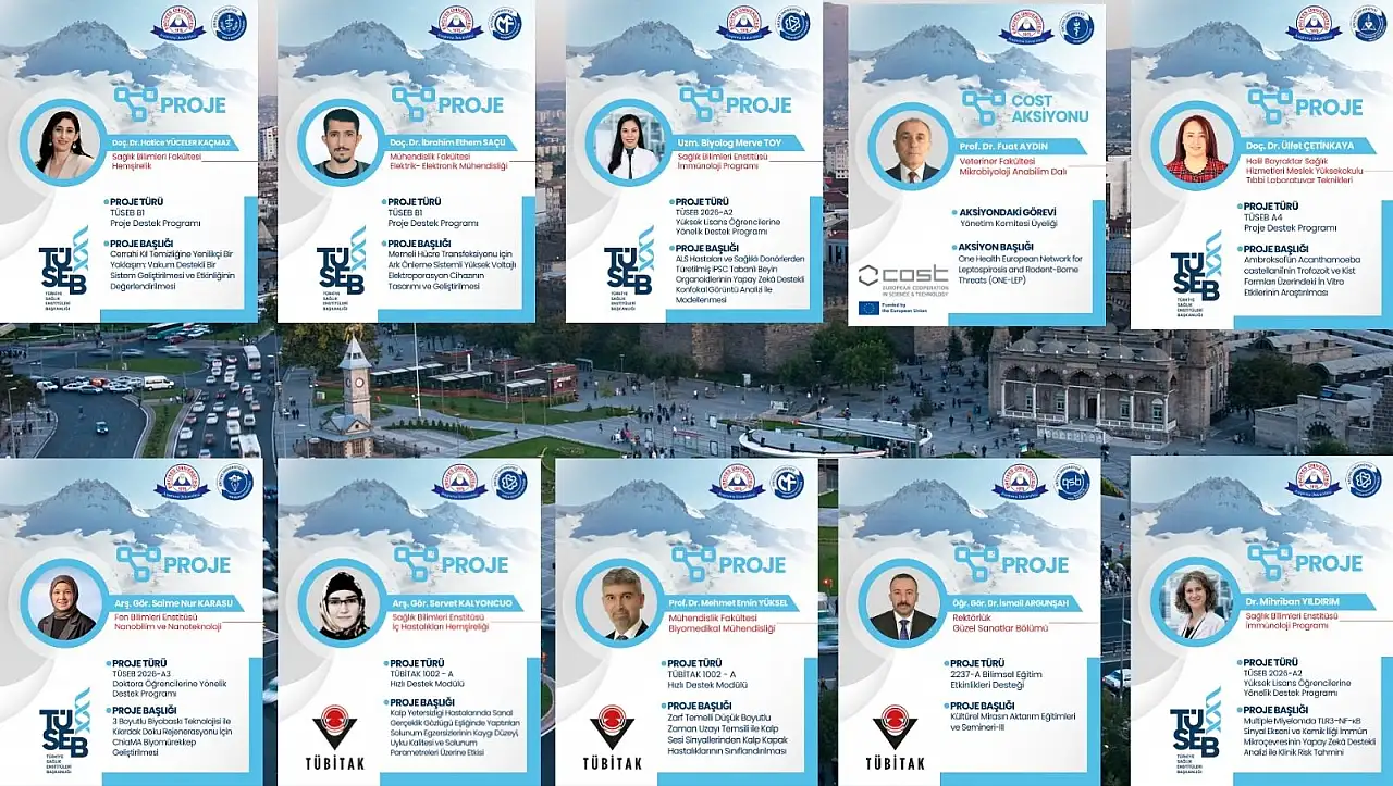 Erciyes Üniversitesi'nde 10 başarı peş peşe sıralandı!