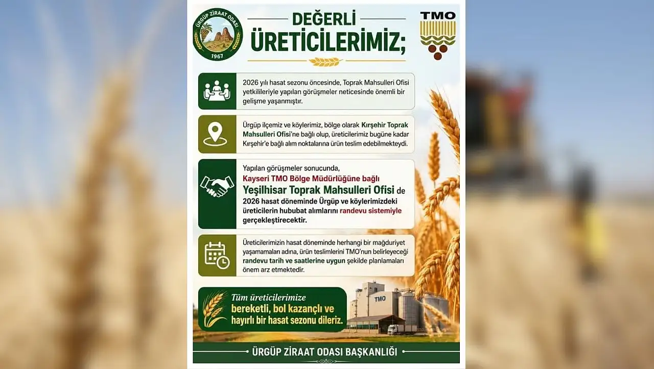 Ürgüp'ten Kayseri'ye randevuyla gelecekler!